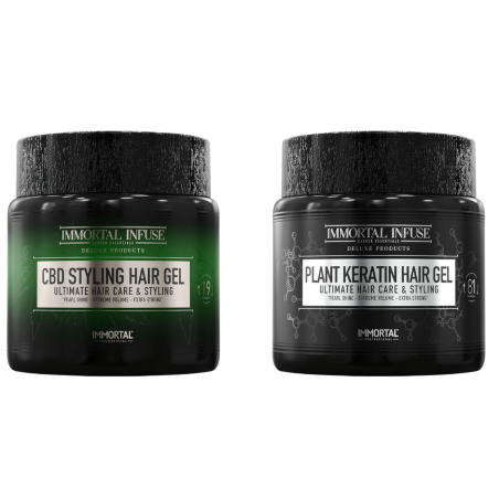 CBD & Rostlinný Keratin Styling Gely na vlasy 500 ml