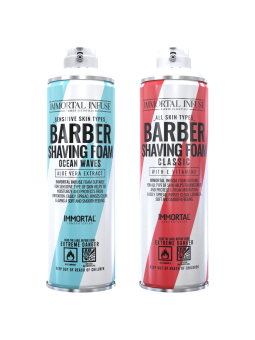Barber Shaving Foam – Classic & Ocean Waves – 500 ml IMMORTAL INFUSE