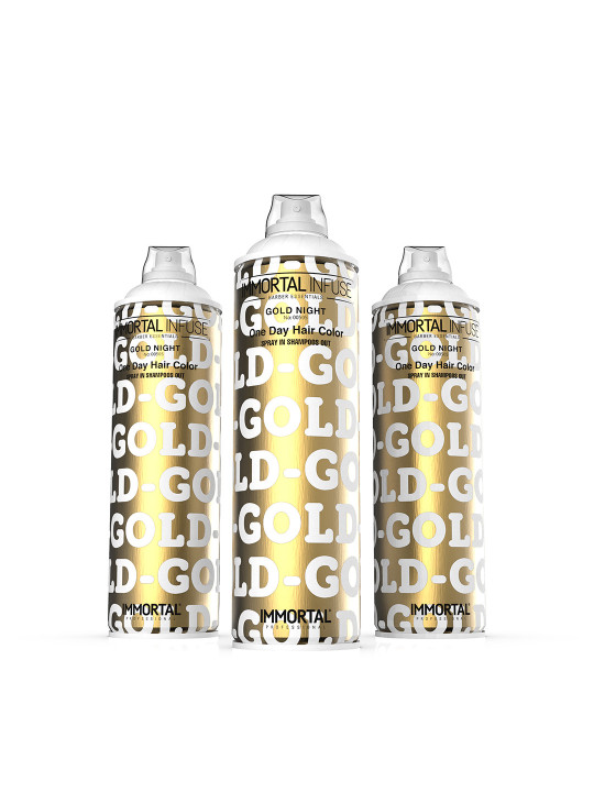Jednodenní barva na vlasy ve spreji-Gold, Silver, Pink, Green, Light Blue (200 ml) Immortal Infuse