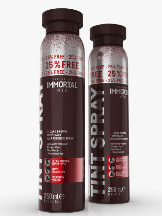 Tónovací Sprej pro Dočasné Zabarvení Vlasů – Tmavě Hnědý & Černý (250 ml)