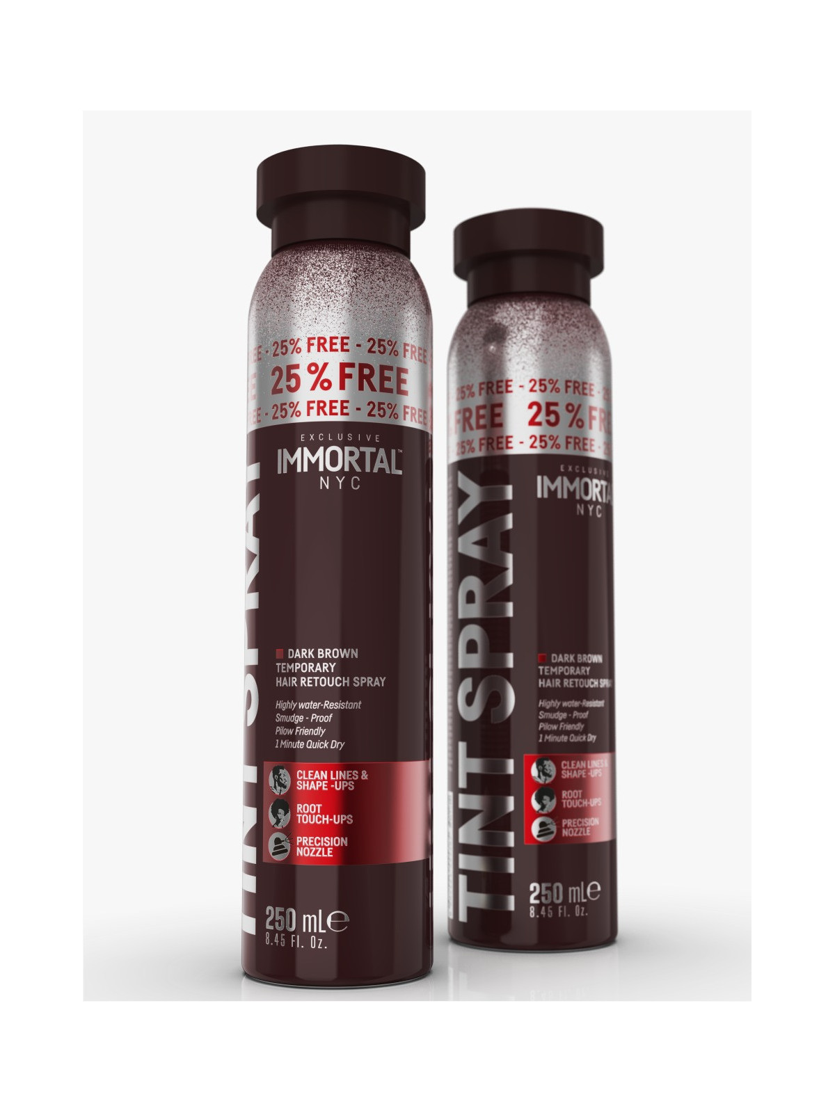 Tónovací Sprej pro Dočasné Zabarvení Vlasů – Tmavě Hnědý & Černý (250 ml)