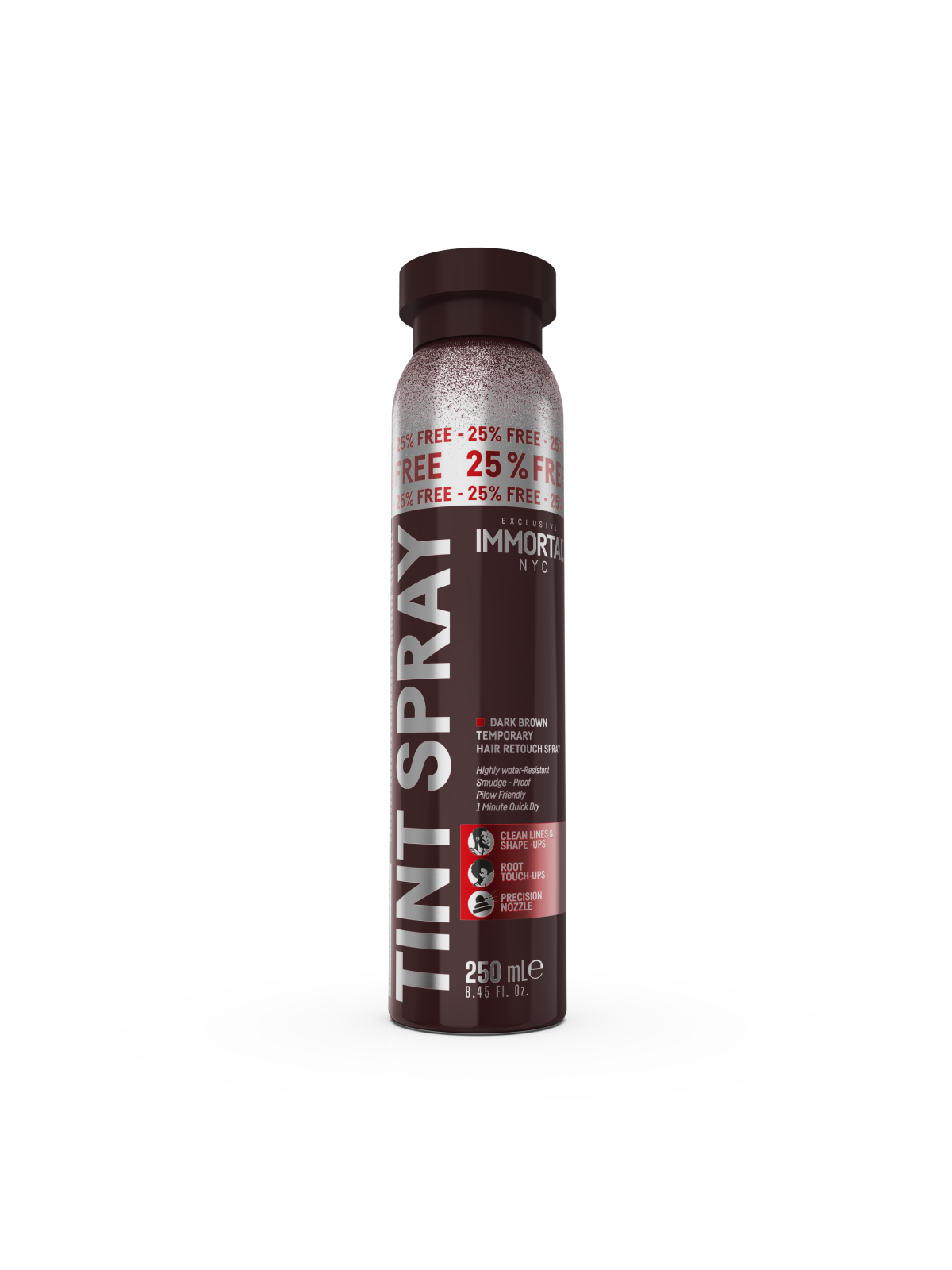 Tónovací Sprej pro Dočasné Zabarvení Vlasů – Tmavě Hnědý & Černý (250 ml)