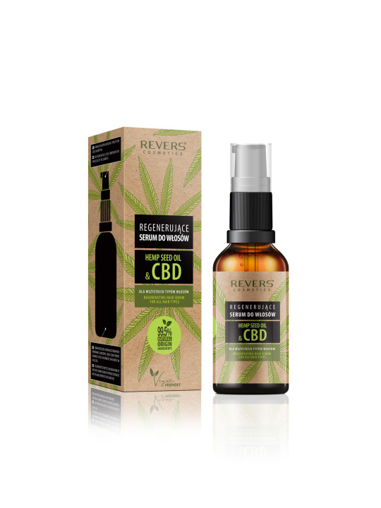 REVERS Hemp Seed Oil & CBD regenerační vlasové sérum 50 ml