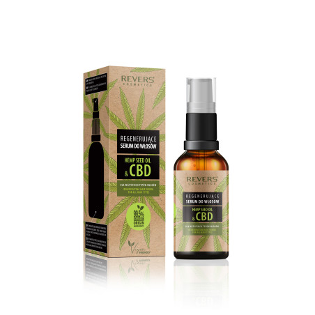 REVERS Hemp Seed Oil & CBD regenerační vlasové sérum 50 ml