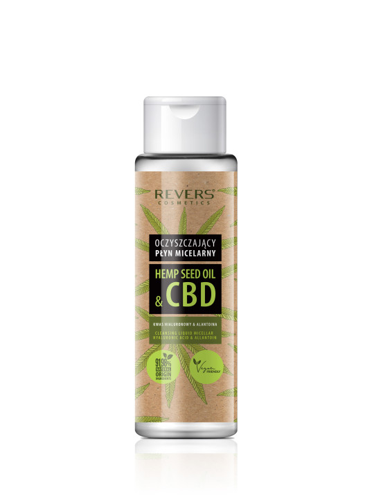 Čisticí micelární tekutina s přírodním konopným olejem s CBD 400 ml