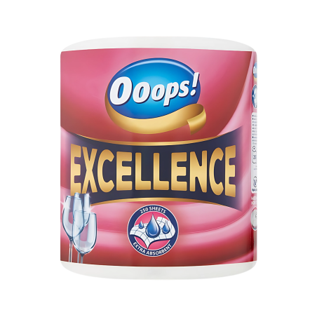 Ooops! Excellence (250 listů) – Papírové utěrky pro domácnost (3vrstvé)