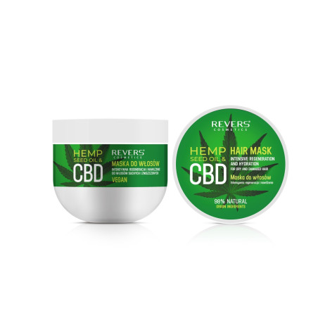 Regenerační vlasová maska REVERS CBD s konopným olejem 250 ml