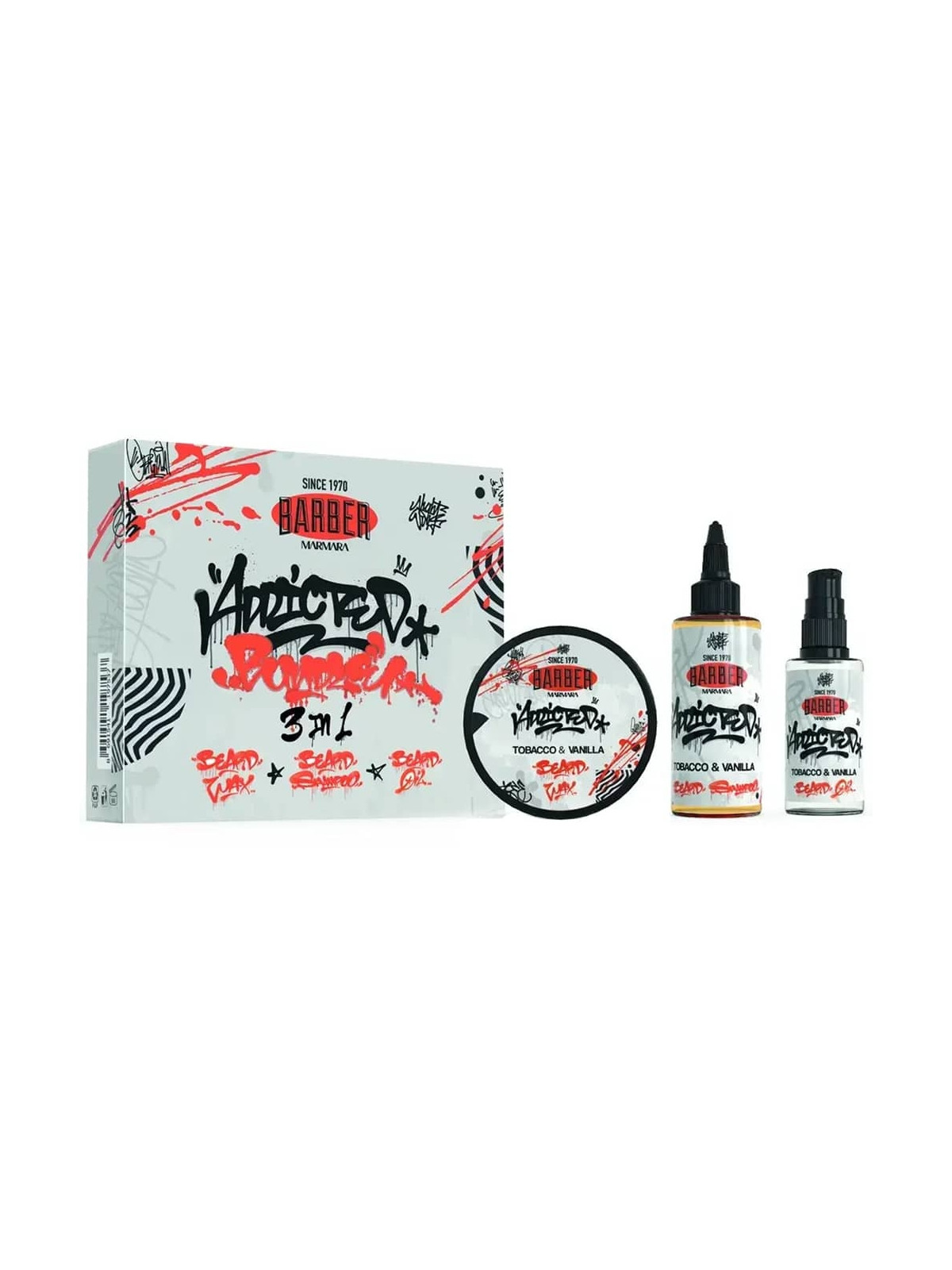 MARMARA BARBER – Tabacco & Vanilla Beard Set 3v1