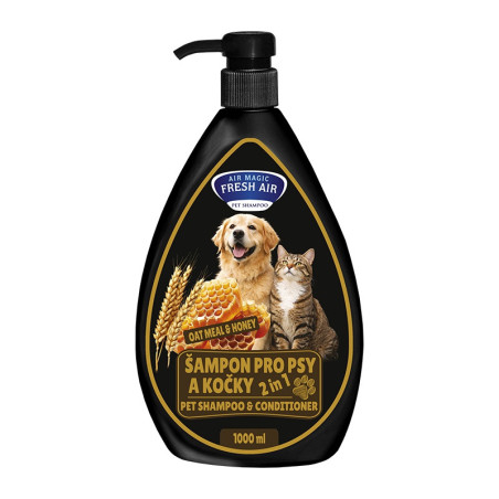 Šampon a kondicionér 2v1 s heřmánkem, určený pro psy i kočky 1000ml