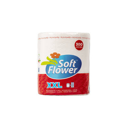 2-vrstvé kuchyňské utěrky Soft Flower XXL jumbo 300ks
