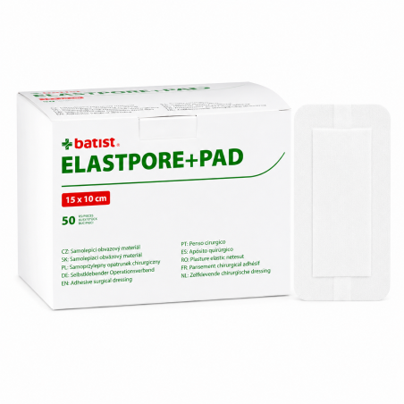 BATIST ELASTPORE+PAD Sterilní krytí s polštářkem | 15 × 10 cm