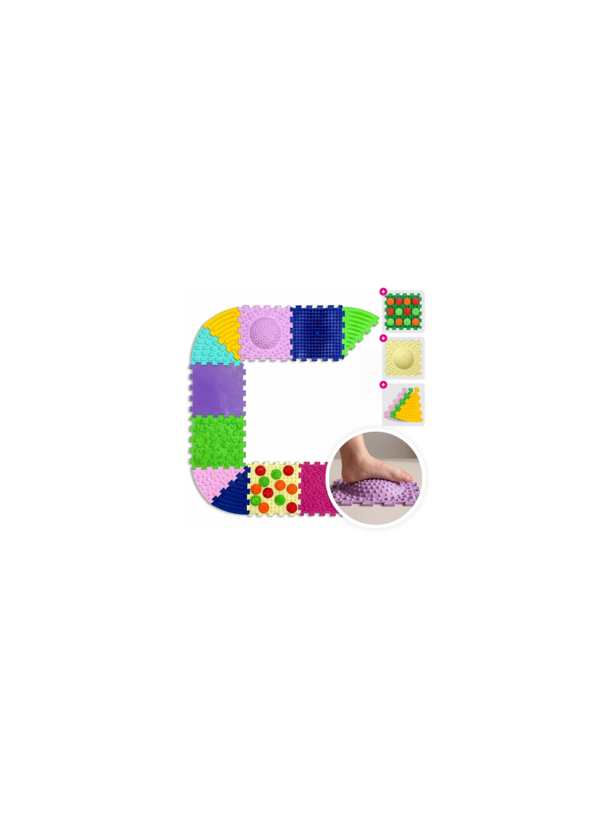 Masážní podložka Ortek Multi Mix | 6 dílů + 6 sektorů