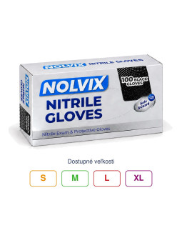 NOLVIX černé nitrilové rukavice 100 ks