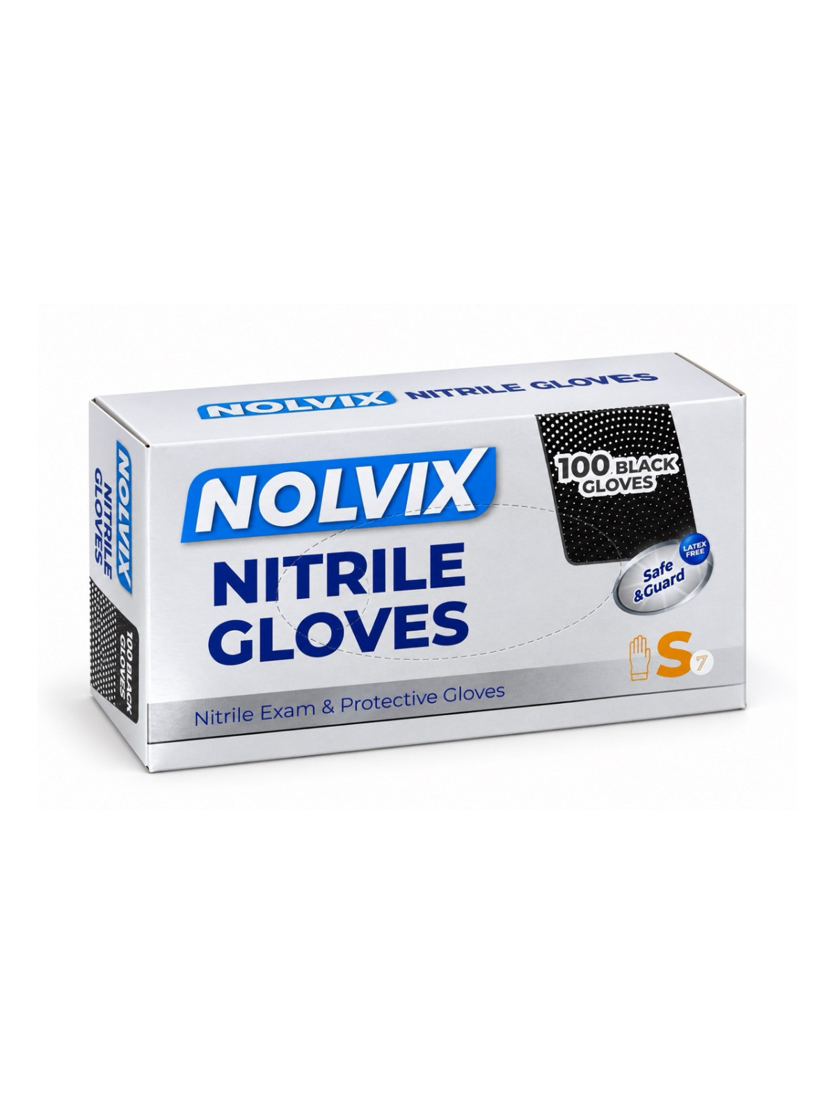 NOLVIX černé nitrilové rukavice 100 ks