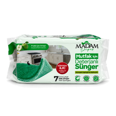 MADAM Wipes detergentní houbičky do kuchyně 7 ks