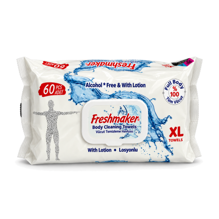 Freshmaker XL vlhčené utěrky na čištění těla 60 ks