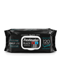 Freshmaker Universal Black Wipes černé vlhčené ubrousky 120 ks