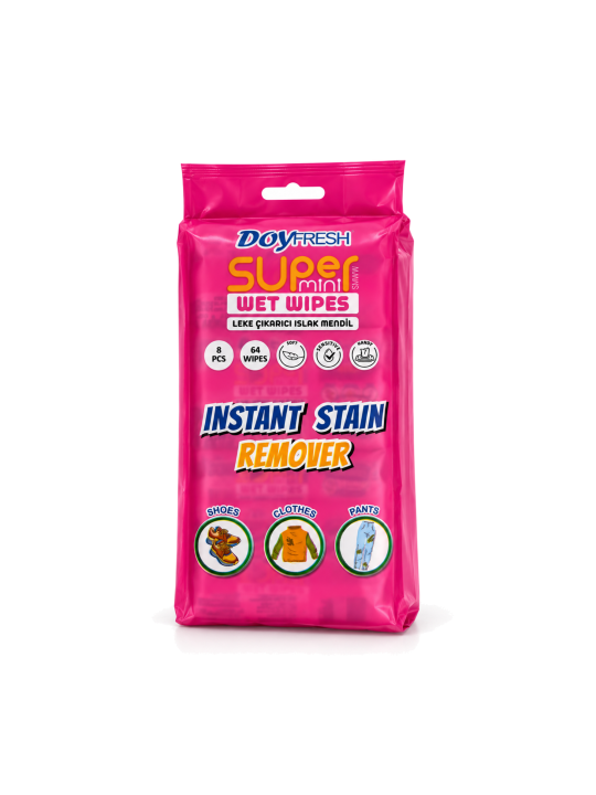 Doyfresh Super Mini Instant Stain Remover vlhčené ubrousky na skvrny 8 × 8 ks