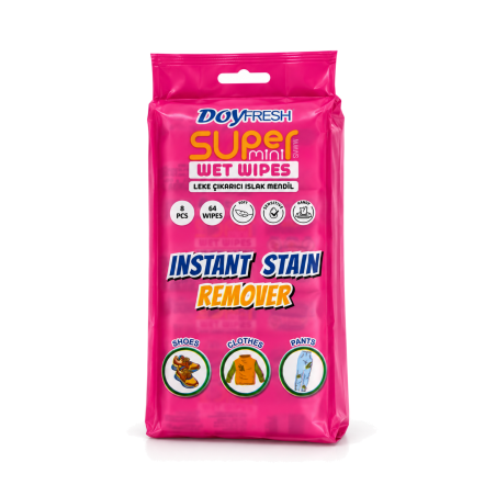 Doyfresh Super Mini Instant Stain Remover vlhčené ubrousky na skvrny 8 × 8 ks