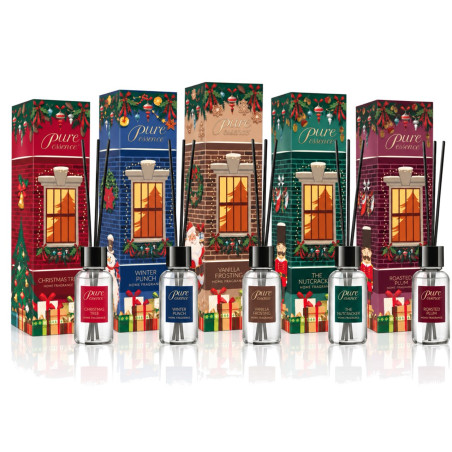 REVERS Pure Essence vánoční aroma difuzér s tyčinkami 25 ml