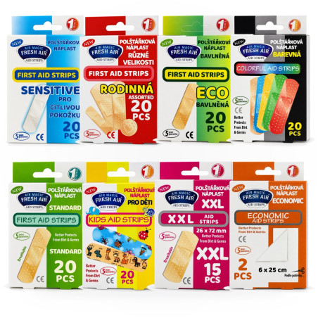 FRESH AIR Aid Strips polštářkové náplasti na rány