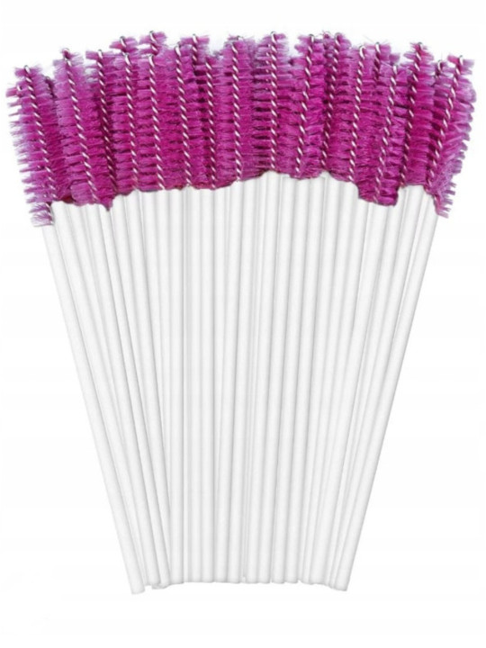 Kartáčky na řasy – růžové, 50 ks | JagaShop