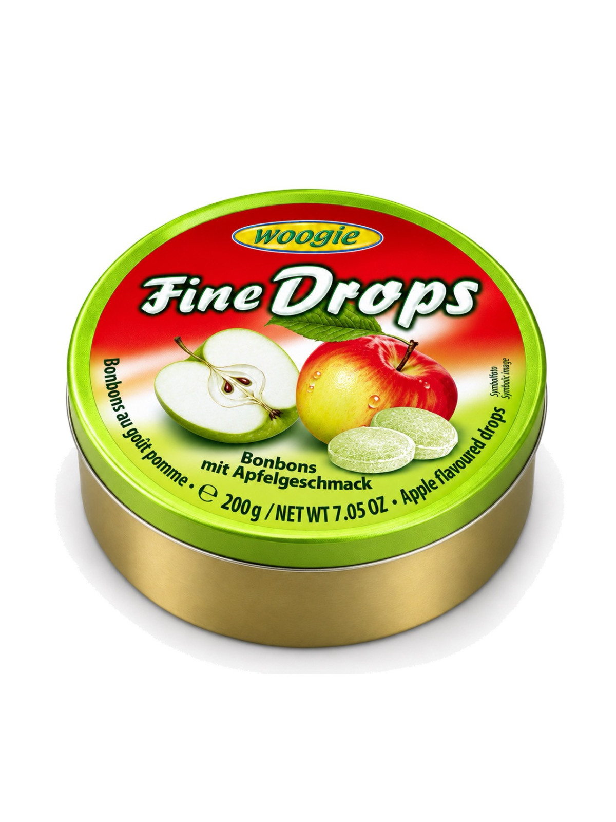 Woogie Fine Drops bonbony v plechovce