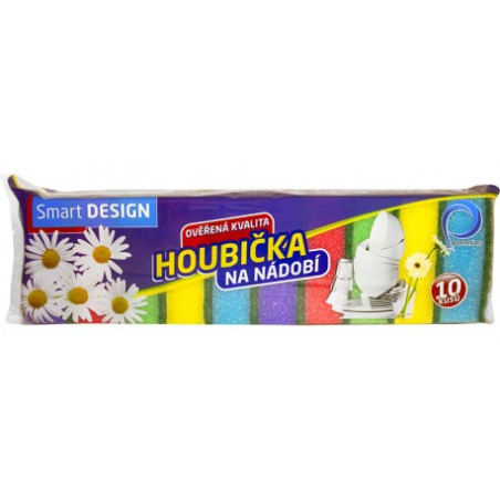 Smart Design kuchyňské houbičky na nádobí 5 × 8 cm – 10 ks v balení